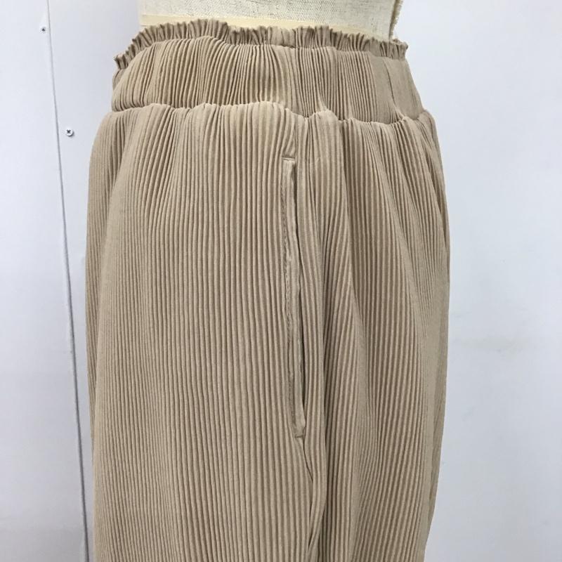 エヘカソポ ehka sopo ボトムス ボトムス 1404882 プリーツパンツ FREE 無地 ベージュ / ベージュ /  レディース USED 古着 中古 10107527
