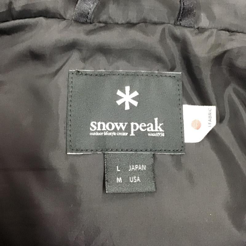 スノーピーク Snow Peak ジャケット、上着 ジャンパー、ブルゾン jk-17au004 17aw ファイヤーレジスタンス ダウンジャケット ジップアップジャケット L ロゴ、文字 黒 / ブラック /  メンズ USED 古着 中古 10116258