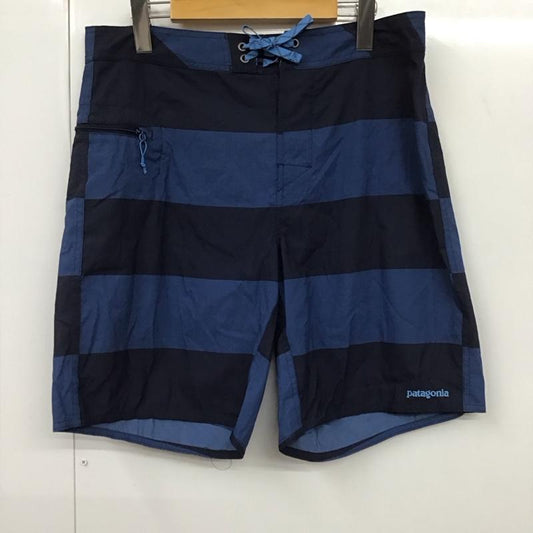 パタゴニア patagonia パンツ ショートパンツ 86621sp17 ショートパンツ ハーフパンツ 33インチ ボーダー柄 青 / ブルー /  メンズ USED 古着 中古 10130817