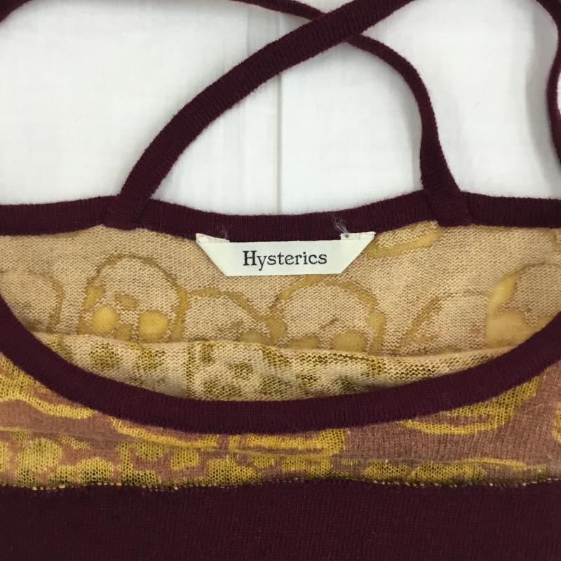 ヒステリック HYSTERIC ワンピース ロングスカート スカル　ニット　ワンピース FREE スカル 黄 / イエロー / X ボルドー / ボルドー /  レディース USED 古着 中古 10137746