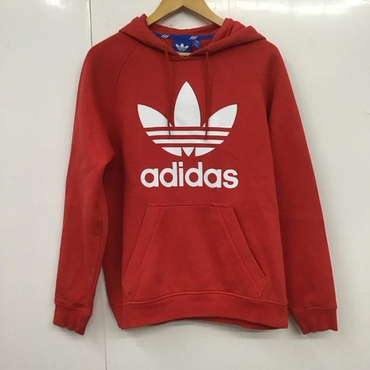 アディダスオリジナルス adidas originals パーカー 長袖 長袖パーカー フード付きパーカー プリントスウェット トレーナー ロゴ、文字 赤 / レッド /  メンズ USED 古着 中古 10107990