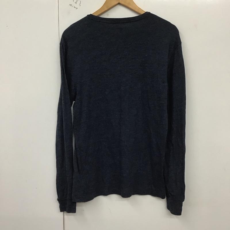 ポロラルフローレン POLO RALPH LAUREN カットソー 長袖 長袖カットソー 無地カットソー クルーネック S ロゴ、文字 紺 / ネイビー /  メンズ USED 古着 中古 10129085