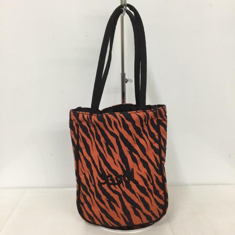 エックスガール X-girl ハンドバッグ ハンドバッグ 105202053004 ミニトートバッグ ゼブラ柄 ONE SIZE ロゴ、文字 黒 / ブラック / X 橙 / オレンジ /  レディース USED 古着 中古 10142842