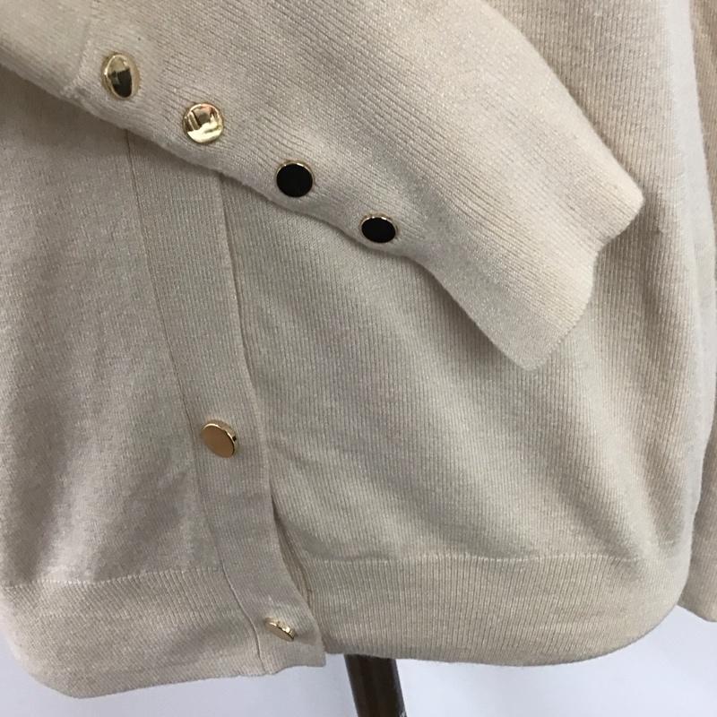 ザラ ZARA カーディガン 長袖 M 無地 ベージュ / ベージュ /  レディース USED 古着 中古 10124890