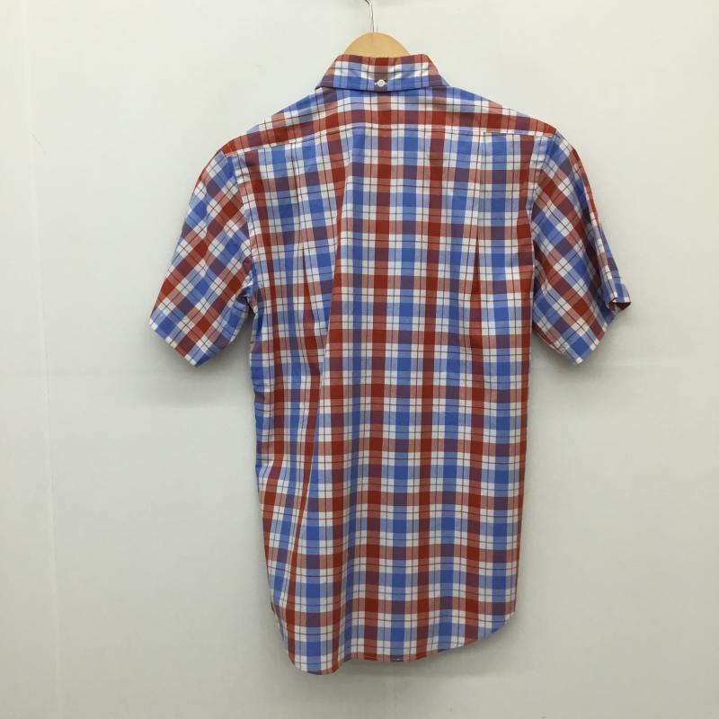 アベイシングエイプ A BATHING APE シャツ、ブラウス 半袖 S チェック 白 / ホワイト / X 赤 / レッド / X 水色 / ライトブルー /  メンズ USED 古着 中古 10127965