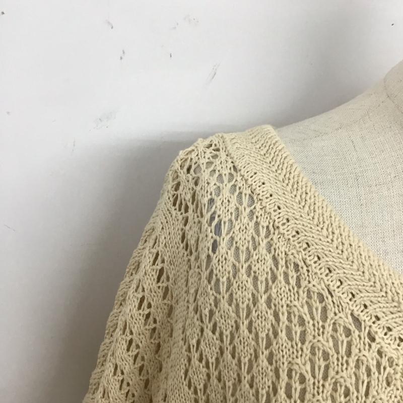 ローリーズファーム LOWRYS FARM ニット、セーター 長袖 LF623021NT メッシュ FREE 無地 ベージュ / ベージュ /  レディース USED 古着 中古 10122100