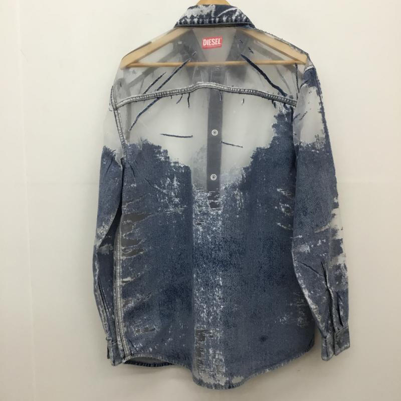 ディーゼル DIESEL ジャケット、上着 ジャケット、ブレザー D-Simply-Over-FSD M ダメージ加工 X  白 / ホワイト / X 青 / ブルー /  メンズ USED 古着 中古 10123091