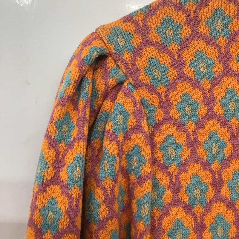 ザラ ZARA ワンピース ロングスカート 長袖ワンピース フレアスカート L プリント マルチカラー / マルチカラー /  レディース USED 古着 中古 10135446