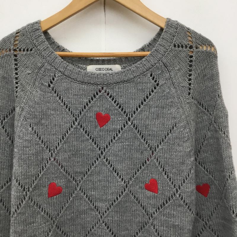 ココ ディール COCO DEAL ニット、セーター 長袖 2  灰 / グレー /  レディース USED 古着 中古 10138251