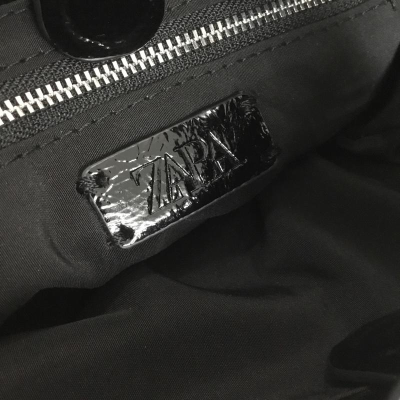 ザラ ZARA ショルダーバッグ ショルダーバッグ 6334 410 800 リボン チェーンショルダー 無地 黒 / ブラック /  レディース USED 古着 中古 10149480