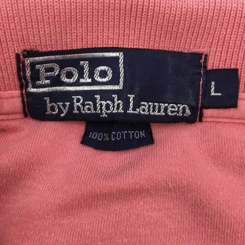 ポロバイラルフローレン Polo by RALPH LAUREN ポロシャツ 半袖 L 無地 桃 / ピンク /  メンズ USED 古着 中古 10108737