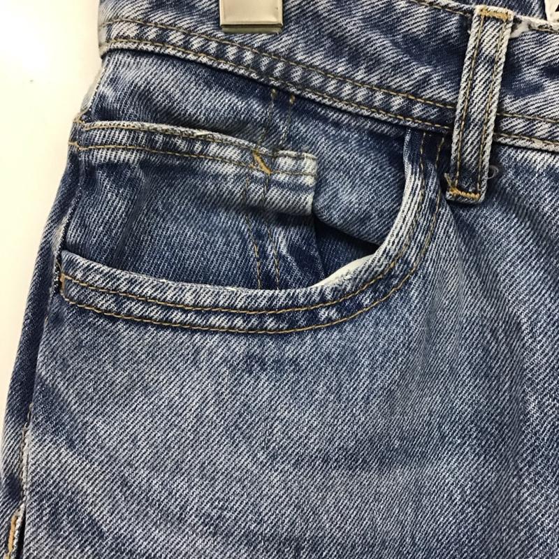 ザラ ZARA パンツ デニム、ジーンズ デニムパンツ ストレートパンツ ワイドパンツ カジュアルパンツ 36 無地 インディゴ / インディゴ /  レディース USED 古着 中古 10109218