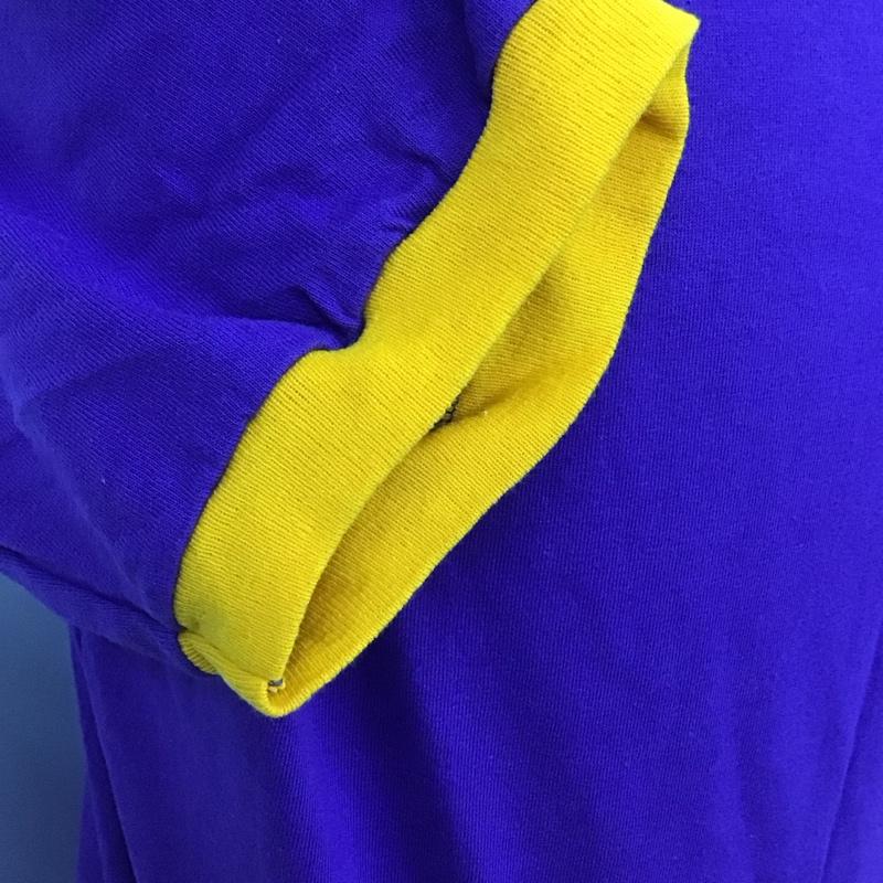 チャンピオン Champion Tシャツ 半袖 半袖カットソー プリントTシャツ クルーネックカットソー L 無地 紫 / パープル /  メンズ USED 古着 中古 10120134