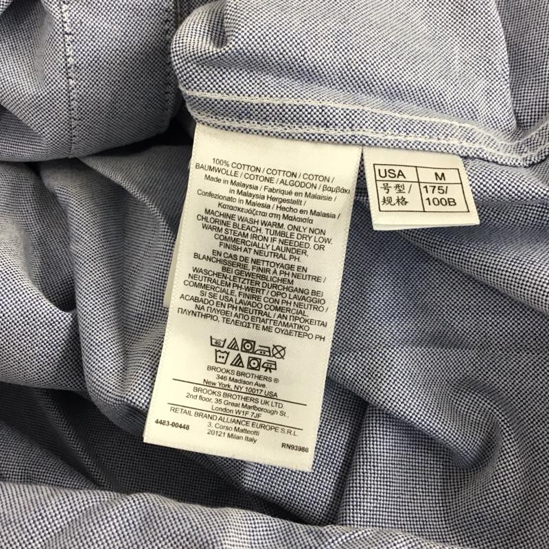 ブルックスブラザーズ BROOKS BROTHERS シャツ、ブラウス 長袖 長袖シャツ カラーシャツ ポケットシャツ 長袖カットソー M 無地 水色 / ライトブルー /  メンズ USED 古着 中古 10112778