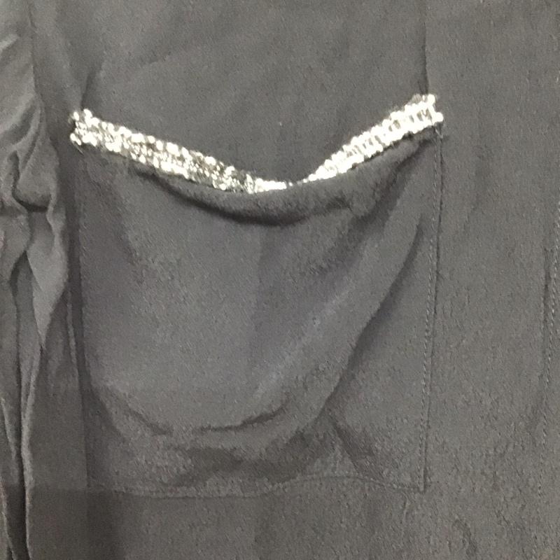 ザラベーシック ZARA BASIC シャツ、ブラウス 長袖 XS 無地 黒 / ブラック /  レディース USED 古着 中古 10139377