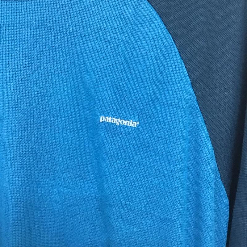 パタゴニア patagonia Tシャツ 半袖 半袖カットソー プリントTシャツ クルーネックカットソー スポーツウェア M ロゴ、文字 青 / ブルー /  メンズ USED 古着 中古 10148227