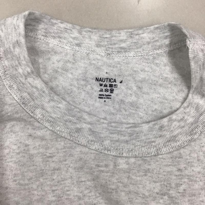 ノーティカ NAUTICA Tシャツ 半袖 半袖カットソー Tシャツ クルーネックカットソー S 無地 灰 / グレー /  メンズ USED 古着 中古 10120494