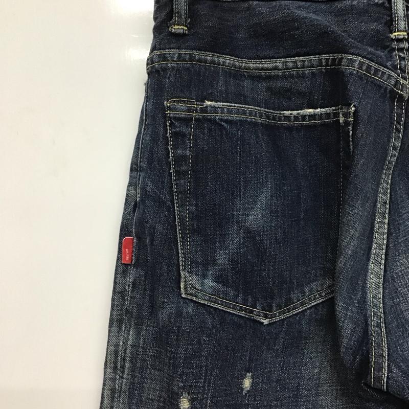 ダブルタップス WTAPS パンツ デニム、ジーンズ デニムパンツ ワイドパンツ カジュアルパンツ S ダメージ加工 インディゴ / インディゴ /  メンズ USED 古着 中古 10144492