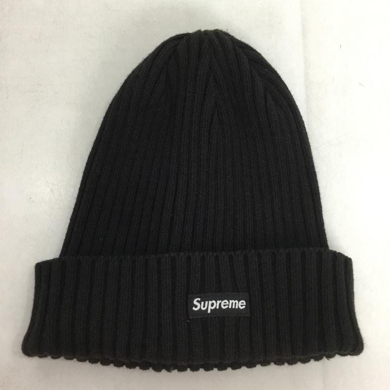 シュプリーム Supreme 帽子 ニット帽 ボックスロゴ コットン リブ ビーニー ロゴ、文字 黒 / ブラック /  メンズ USED 古着 中古 10150514