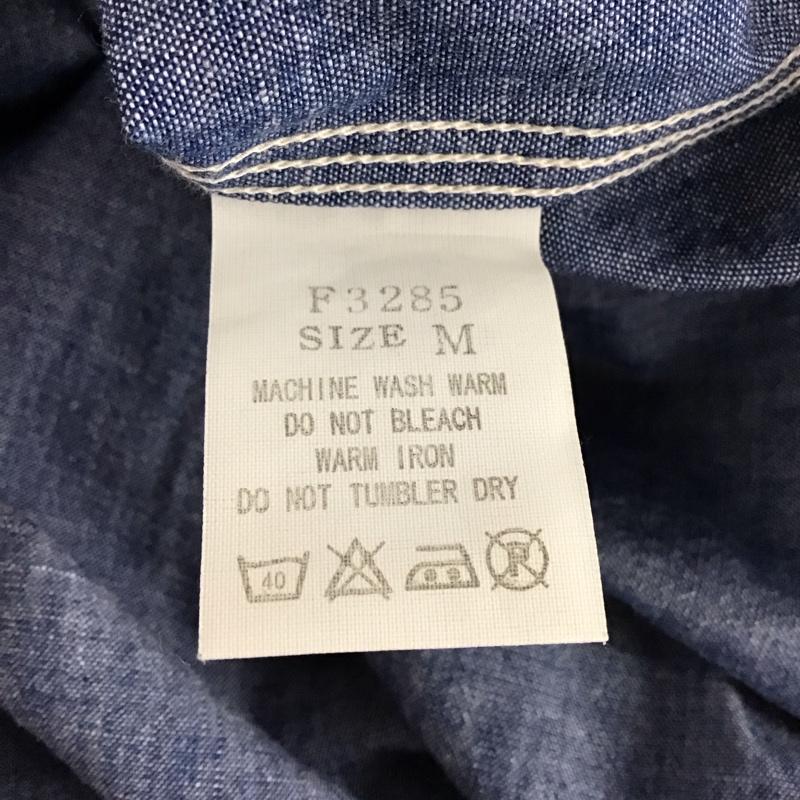 エフオービーファクトリー FOB FACTORY シャツ、ブラウス 半袖 F3285 シャンブレー ワークシャツ M 無地 青 / ブルー /  メンズ USED 古着 中古 10123663