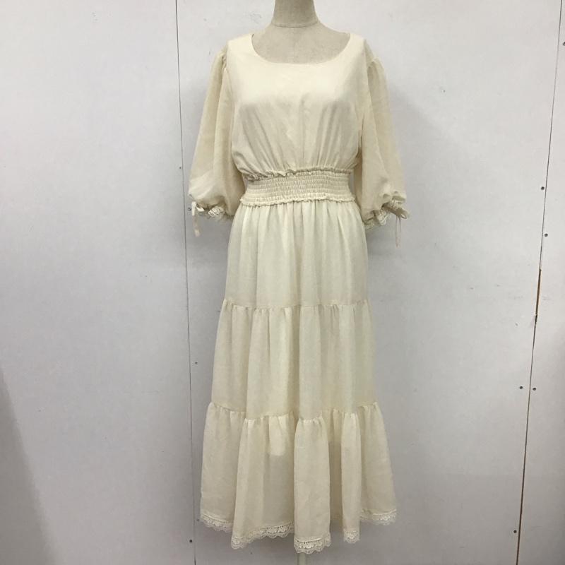 マジェスティックレゴン MAJESTIC LEGON ワンピース ロングスカート 1002069704 半袖ロングワンピース フレアスカート 切り替えワンピース M 無地 白 / ホワイト /  レディース USED 古着 中古 10119439