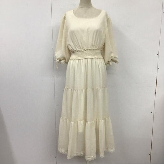 マジェスティックレゴン MAJESTIC LEGON ワンピース ロングスカート 1002069704 半袖ロングワンピース フレアスカート 切り替えワンピース M 無地 白 / ホワイト /  レディース USED 古着 中古 10119439