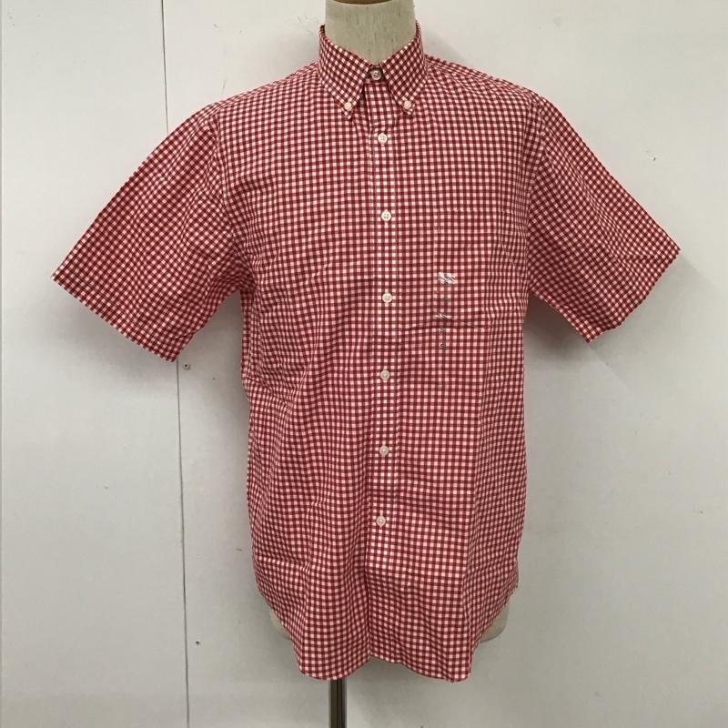 エルエルビーン L.L.Bean シャツ、ブラウス 半袖 ボタンダウン 胸ポケット S チェック 白 / ホワイト / X 赤 / レッド /  メンズ USED 古着 中古 10111863