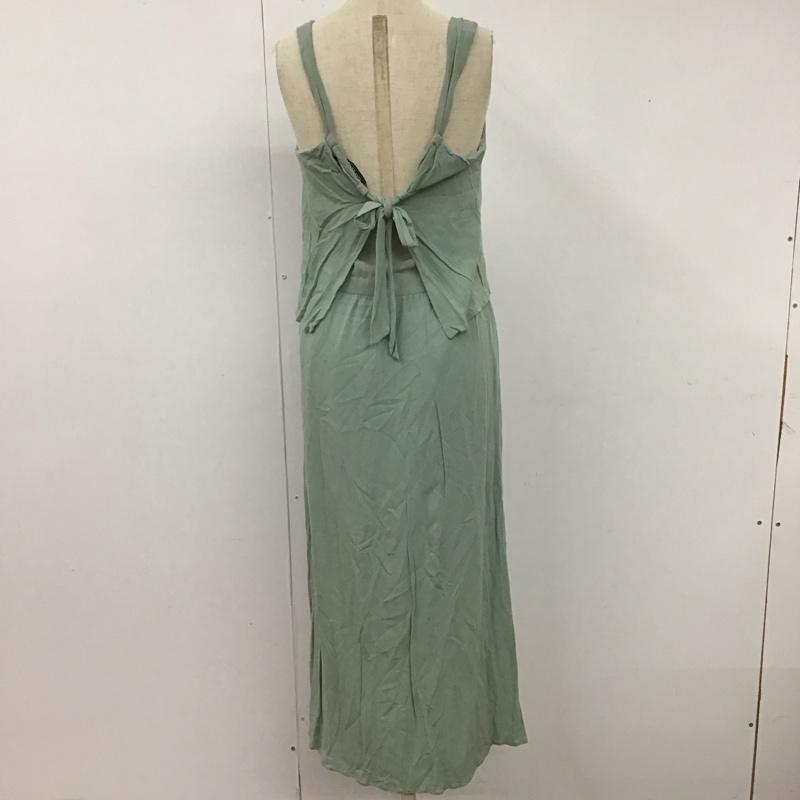 ザラ ZARA ワンピース ロングスカート 5149 031 512 サイドスリット ノースリーブ XS 無地 薄緑 / ライトグリーン /  レディース USED 古着 中古 10122549