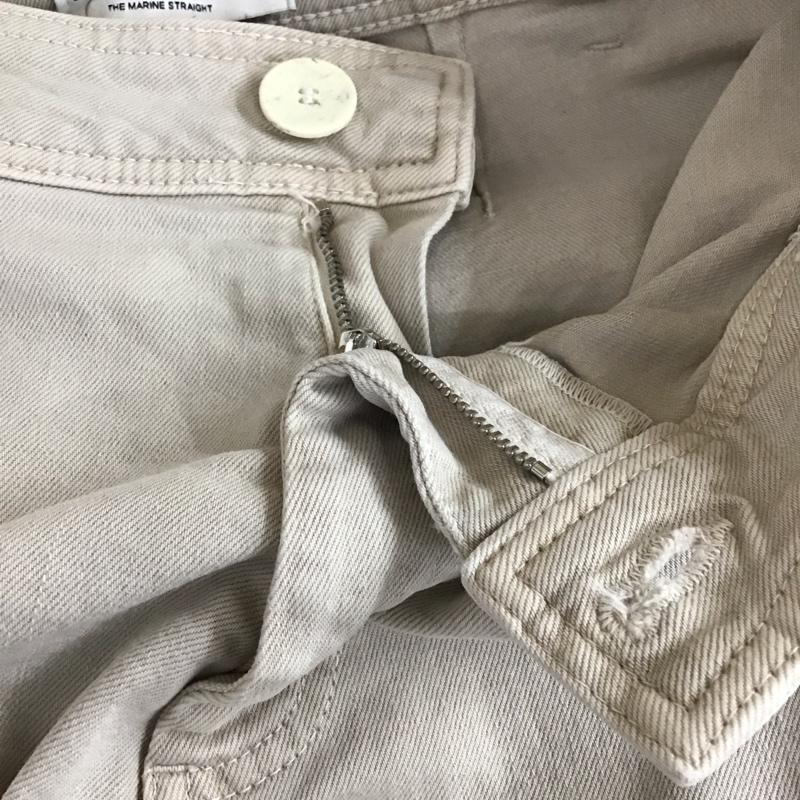 ザラ ZARA パンツ デニム、ジーンズ デニムパンツ ストレートパンツ ワイドパンツ カジュアルパンツ 36 無地 ベージュ / ベージュ /  レディース USED 古着 中古 10117864