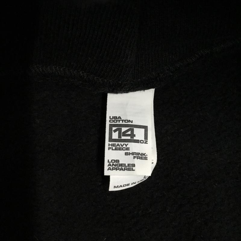 ロサンゼルスアパレル LOS ANGELES APPAREL パーカー 長袖 裏起毛 プルオーバー スウェット L 無地 黒 / ブラック /  メンズ USED 古着 中古 10117201