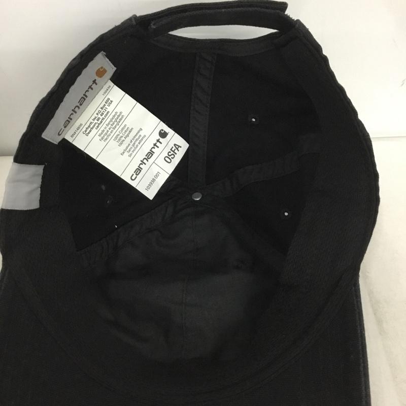 カーハート Carhartt 帽子 キャップ 103938 001 Cotton Canvas Cap ロゴ、文字 黒 / ブラック /  メンズ USED 古着 中古 10147140