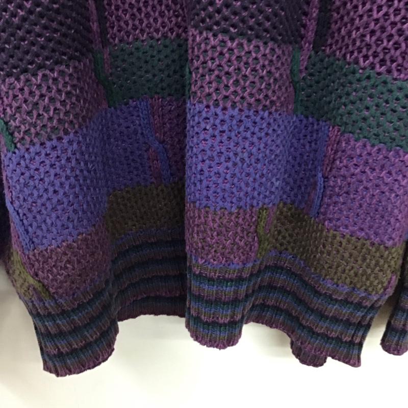 古着 USED ニット、セーター 長袖 長袖ニットカットソー クルーネック セーター M プリント マルチカラー / マルチカラー /  メンズ USED 古着 中古 10140266