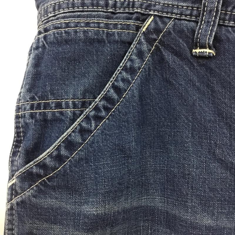 リー Lee パンツ デニム、ジーンズ 08288 ハーフパンツ ペインターパンツ 32 ロゴ、文字 青 / ブルー /  メンズ USED 古着 中古 10119852