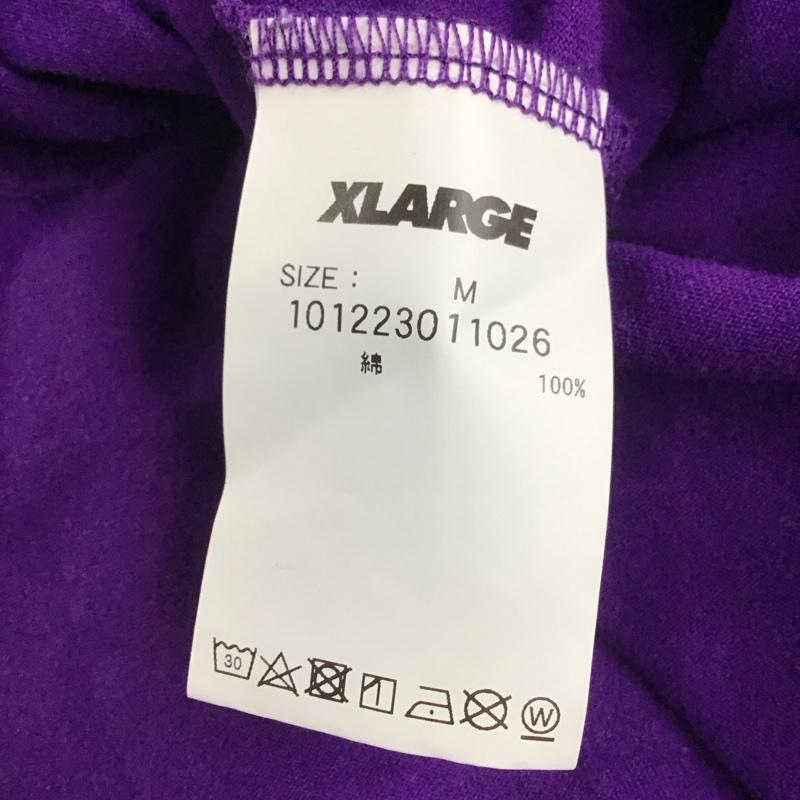 エクストララージ XLARGE カットソー 長袖 長袖カットソー プリントカットソー クルーネック M ロゴ、文字 紫 / パープル /  メンズ USED 古着 中古 10137356