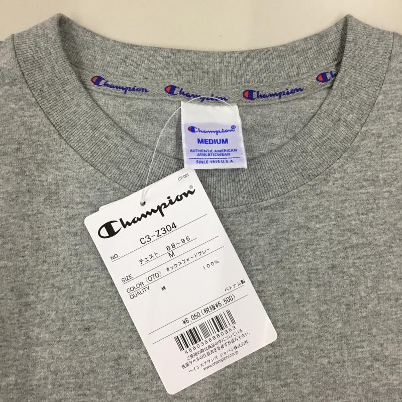 チャンピオン Champion Tシャツ 半袖 c3-z304 ショートスリーブTシャツ プリントTシャツ M ロゴ、文字 灰 / グレー /  メンズ USED 古着 中古 10116597