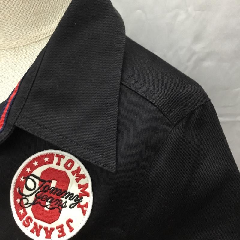 トミー ジーンズ TOMMY JEANS ワンピース ひざ丈スカート S 無地 黒 / ブラック /  レディース USED 古着 中古 10107372
