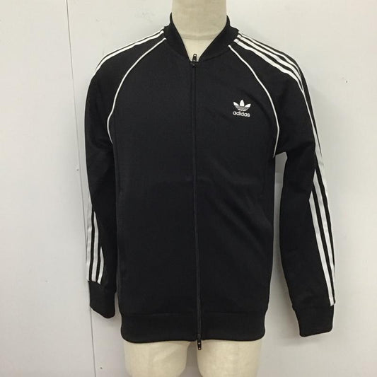 アディダス adidas ジャケット、上着 ジャケット、ブレザー cw1256 トラックジャケット ジップアップ ジャージ L ロゴ、文字 黒 / ブラック /  メンズ USED 古着 中古 10124661
