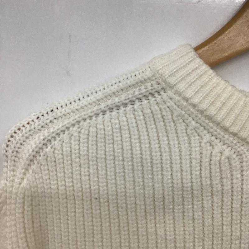 ザラ ZARA ニット、セーター 長袖 M 無地 白 / ホワイト /  レディース USED 古着 中古 10138154