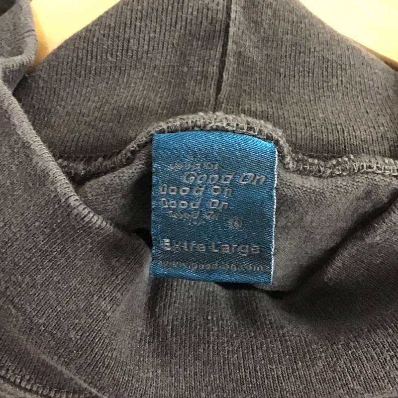 グッドオン Good On カットソー 長袖 長袖カットソー 無地カットソー クルーネック XL 無地 黒 / ブラック /  メンズ USED 古着 中古 10130486