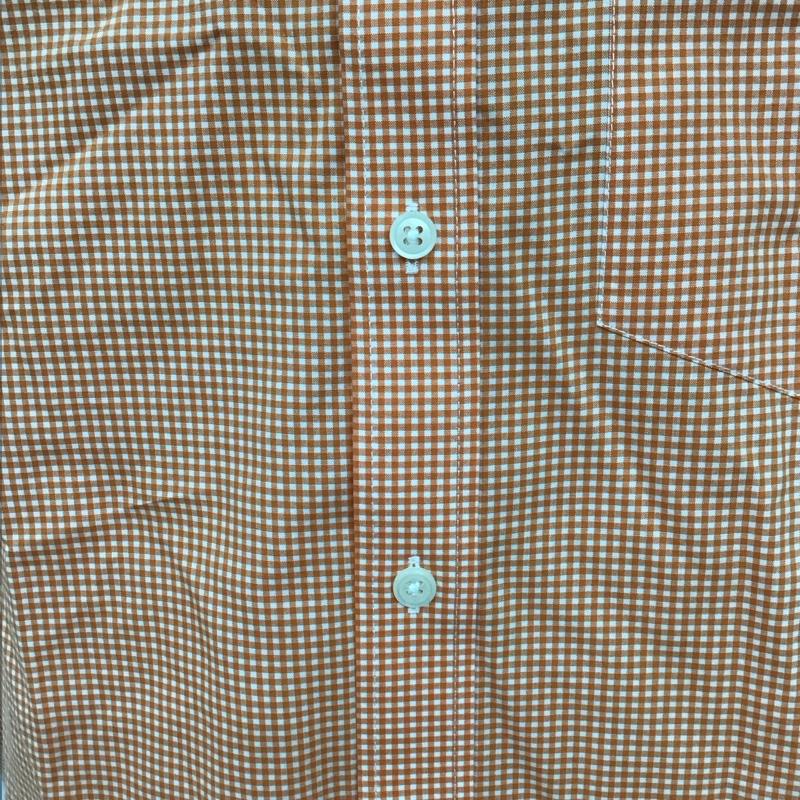 エルエルビーン L.L.Bean シャツ、ブラウス 半袖 ボタンダウン 胸ポケット S チェック 白 / ホワイト / X 橙 / オレンジ /  メンズ USED 古着 中古 10111864