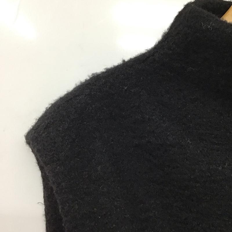 ザラ ZARA ベスト ベスト ニットベスト ノースリーブカットソー プルオーバー M 無地 黒 / ブラック /  レディース USED 古着 中古 10145402
