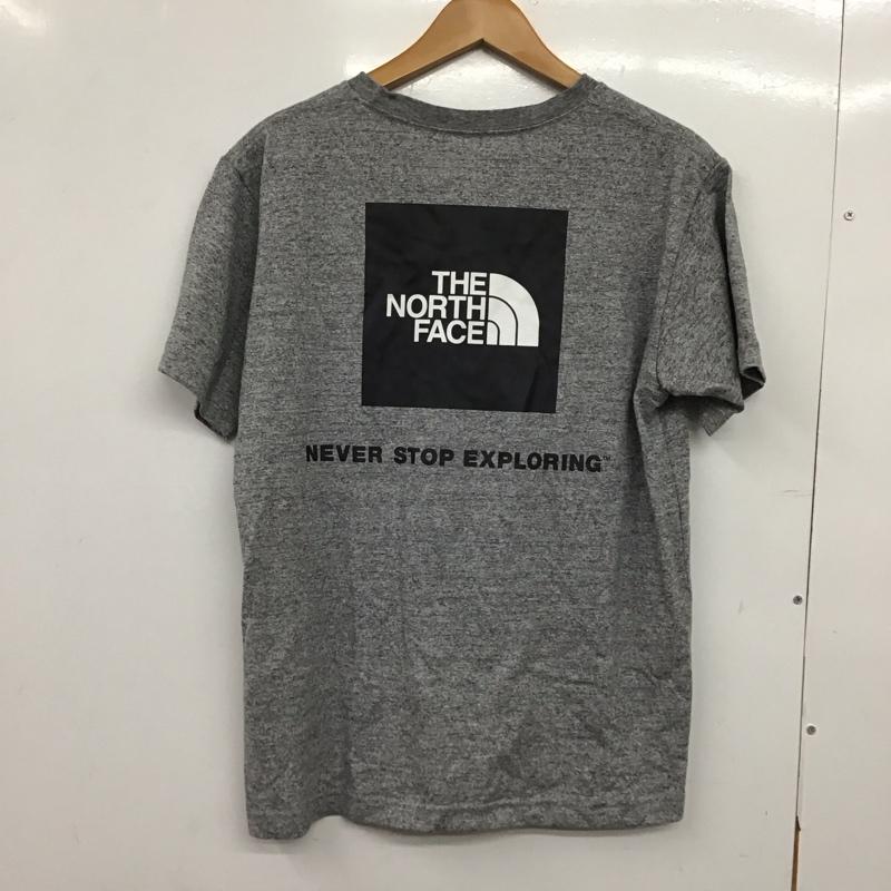 ザノースフェイス THE NORTH FACE Tシャツ 半袖 nt32038 スクエアロゴバックプリントTシャツ M ロゴ、文字 灰 / グレー /  メンズ USED 古着 中古 10150345