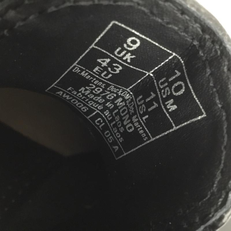ドクターマーチン Dr.Martens ブーツ ショートブーツ 2976 MONO チェルシーブーツ UK9 US：10 無地 黒 / ブラック /  メンズ USED 古着 中古 10148636