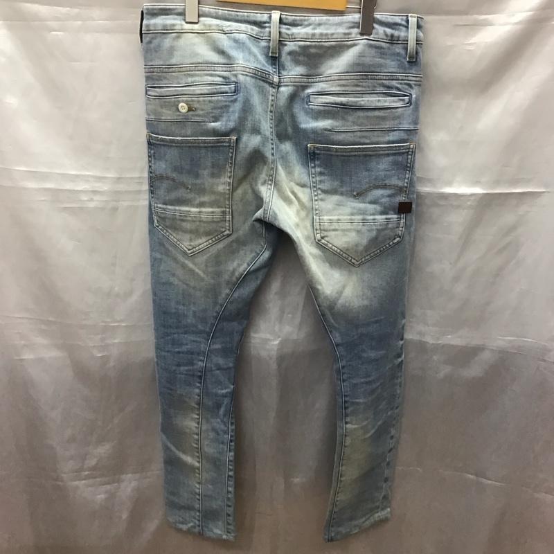 ジースターロゥ G-STAR RAW パンツ デニム、ジーンズ デニムパンツ ストレートパンツ ワイドパンツ カジュアルパンツ 34 無地 インディゴ / インディゴ /  メンズ USED 古着 中古 10113593