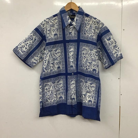 古着 USED シャツ、ブラウス 半袖 半袖シャツ プリントシャツ カラーシャツ プリント 白 / ホワイト / X 青 / ブルー /  メンズ USED 古着 中古 10136722