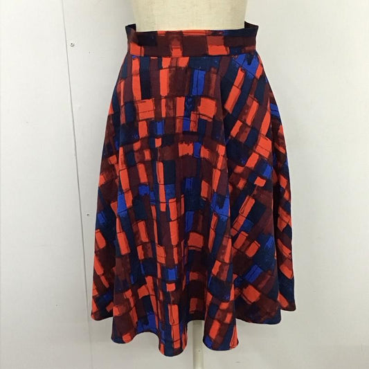 スライ SLY スカート ひざ丈スカート 0307AM31-0360 GRAFFITI CHURCH MIMOLLET SK 1 総柄 青 / ブルー / X 赤 / レッド /  レディース USED 古着 中古 10120927