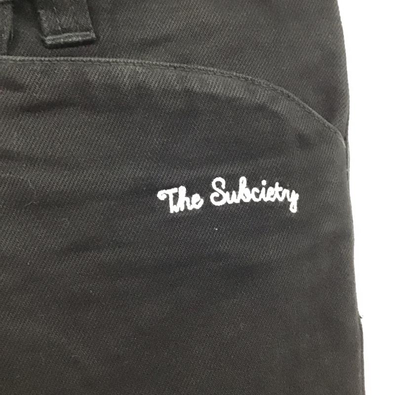サブサエティ Subciety パンツ デニム、ジーンズ デニムパンツ ストレートパンツ ワイドパンツ カジュアルパンツ L プリント 黒 / ブラック /  メンズ USED 古着 中古 10116640