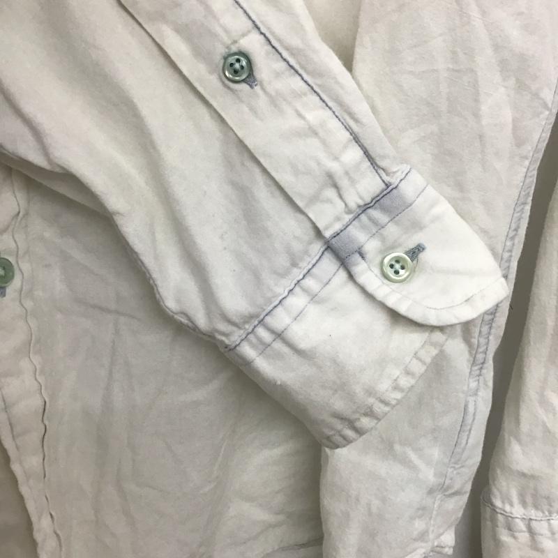 ラルフローレン RALPHLAUREN シャツ、ブラウス 長袖 長袖シャツ 無地シャツ カラーシャツ ボタンダウンシャツ M ロゴ、文字 白 / ホワイト /  メンズ USED 古着 中古 10141816
