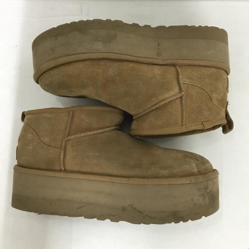 アグ UGG ブーツ ショートブーツ 1135092 クラシック ウルトラ ミニ プラットフォーム 厚底 26cm 26.0cm ロゴ、文字 ベージュ / ベージュ /  メンズ USED 古着 中古 10147130