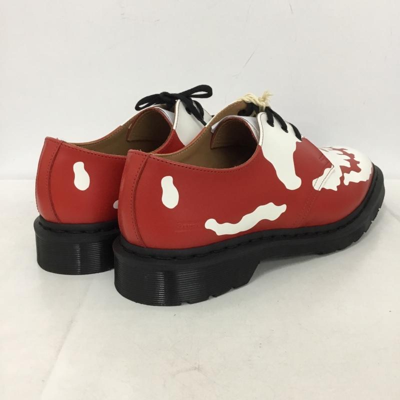 ドクターマーチン Dr.Martens 革靴 革靴 3アイ シューズ Supreme UK10 箱有 スカル US：11  赤 / レッド / X 白 / ホワイト /  メンズ USED 古着 中古 10149224